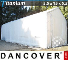 Garasjetelt Titanium 5,5x15x4x5,5m, Hvit